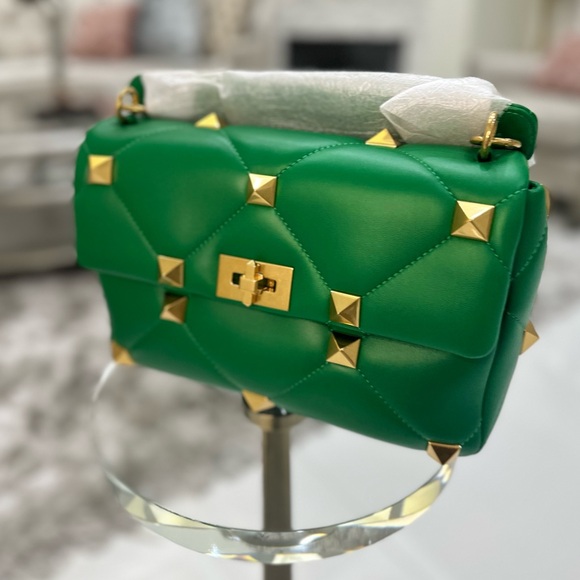 Valentino Garavani Handbags - NWT Valentino Garavani Large Leather Roman Stud Shoulder Bag